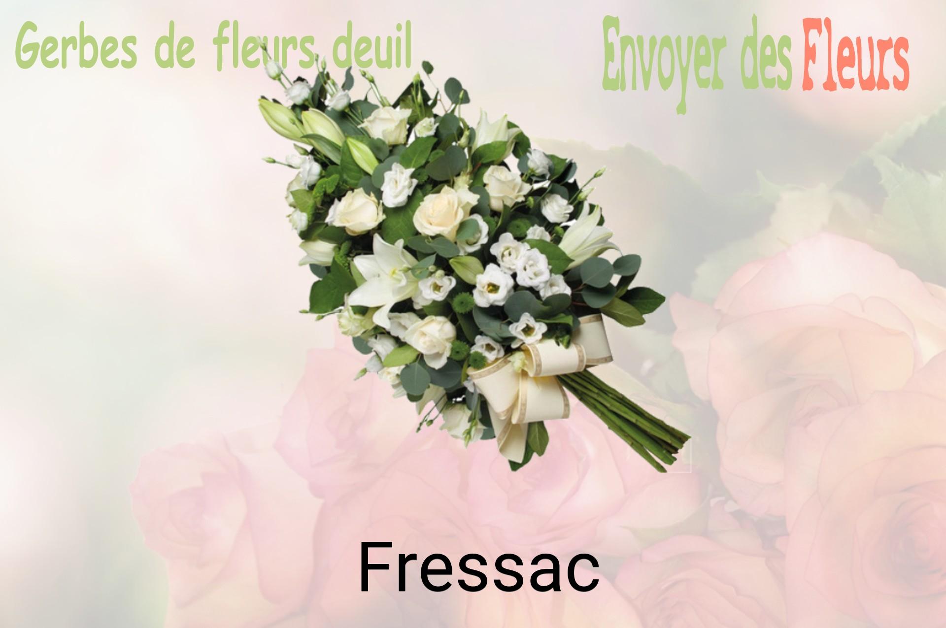 Gerbe de fleurs de deuil livrée à Fressac